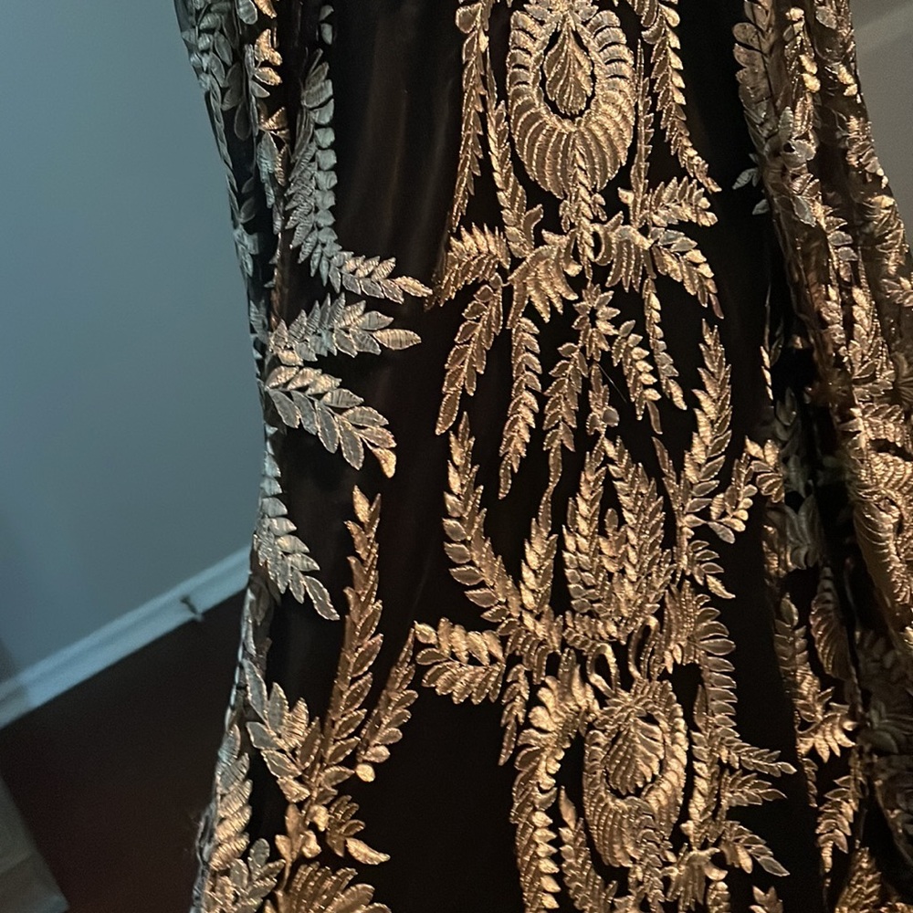 Custom made gown with overskirt